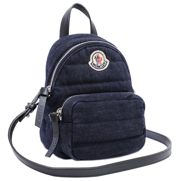 送料無料 本物　美品 MONCLER モンクレール キリア スモール KILIA ショルダーバッグ バックパック型 デニム ネイビー レディース メンズ おしゃれ 71-43M｜リユースブランドMEDAKA