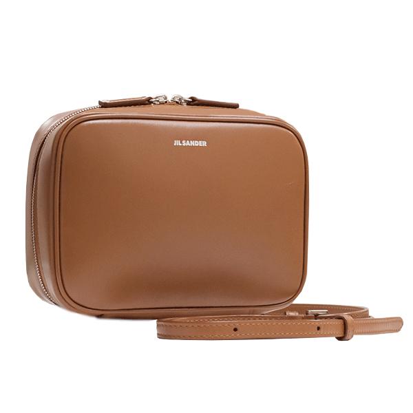 送料無料 本物　美品 JILSANDER ジルサンダー ショルダーバッグ ポシェット レザー ブラウン レディース メンズ おしゃれ シンプル 77-10M｜リユースブランドMEDAKA