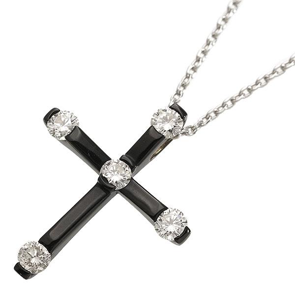 送料無料 本物 SouthernCross サザンクロス ダイヤモンドネックレス PT850 K18BG ダイヤモンド0.51ct クロス 十字架デザイン レディース メンズ ペンダント 82-28M|リユースブランドMEDAKA