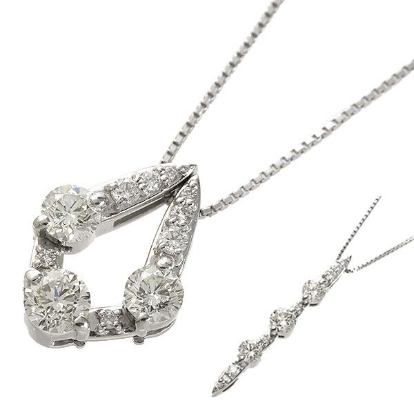 送料無料 本物 豪華 ダイヤモンドネックレス PT900 PT850 プラチナ ダイヤ1.00ct 2WAYペンダント レディース アクセサリー おしゃれ キラキラ 107-22M|リユースブランドMEDAKA