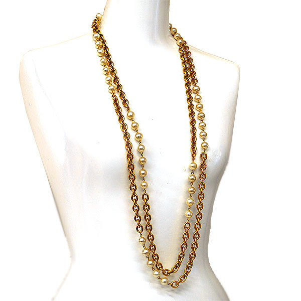 楽天市場】シャネル パール ネックレス ロングネックレス【美品