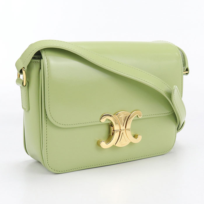 【中古】CELINE セリーヌ ティーントリオンフ 188423BF4 曲がった掛け ショルダーバッグ/カーフスキン レディース A価値づける