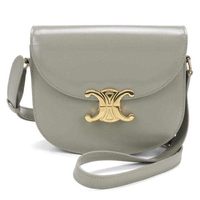 【中古】CELINE セリーヌ トリオンフ 曲がった掛け ショルダーバッグ 子ウシ レディース A序列付ける