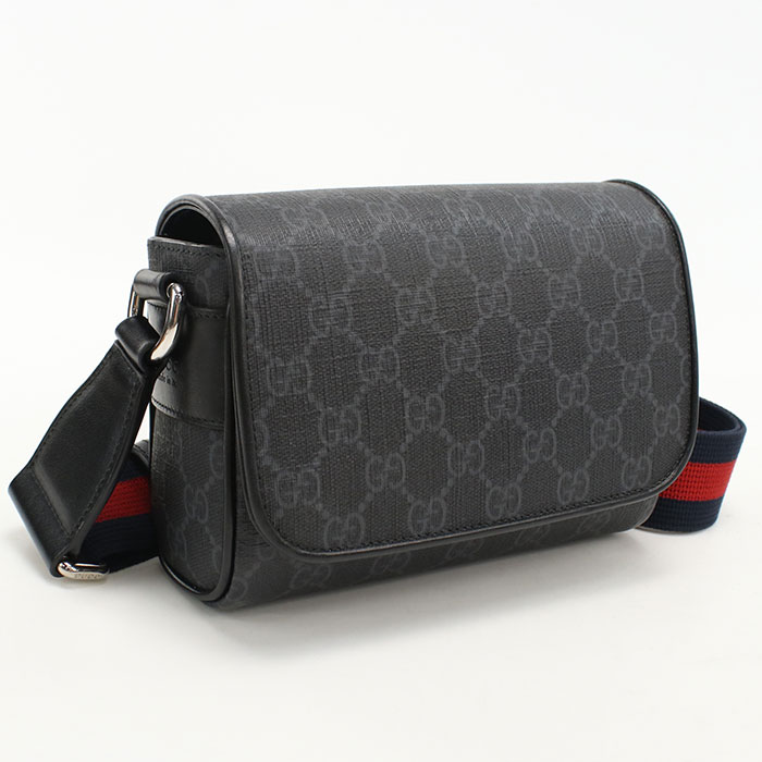 【中古】GUCCI グッチ GGスプリーム 791741 曲がった掛け ショルダーバッグ PVC メンズ A価値づける