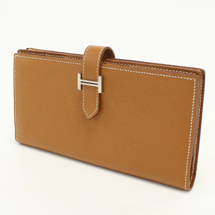 【中古】HERMES エルメス ベアンスフレ 長財布ニ折小銭入付き エプソン ユニセックス Aランク｜ブランド美のや　店