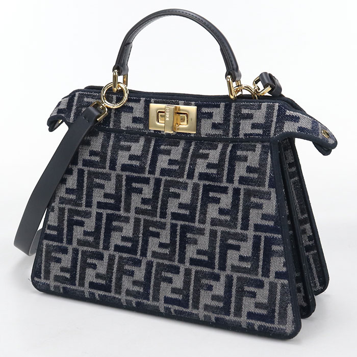 【中古】FENDI フェンディ 2WAY ピーカブー 8BN327 ハンドバッグ ジャガード レディース　Sランク｜ブランド美のや　店