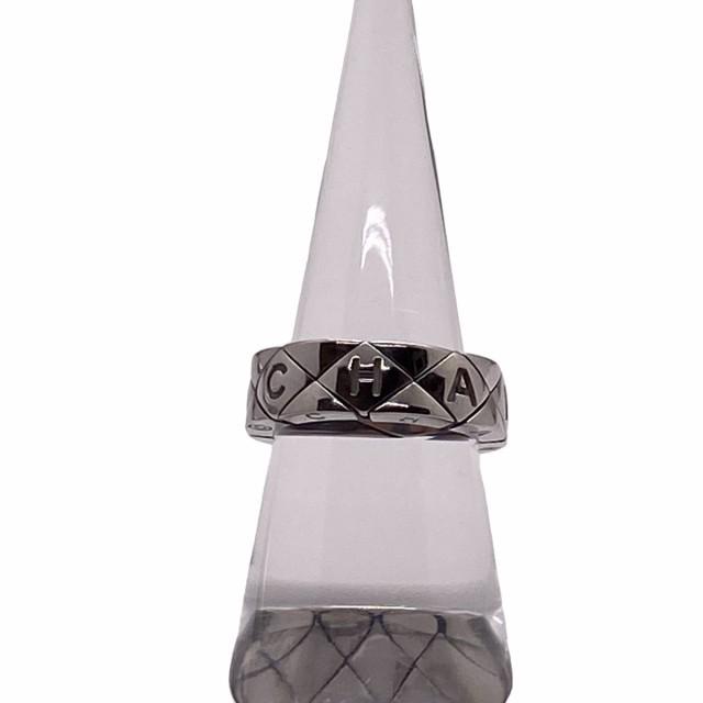 【中古】 シャネル CHANEL マトラッセ K18WG リング 指輪 サイズ10号 約10g 仕上げ済 ブランド レディース 普段用 お洒落 Aランク