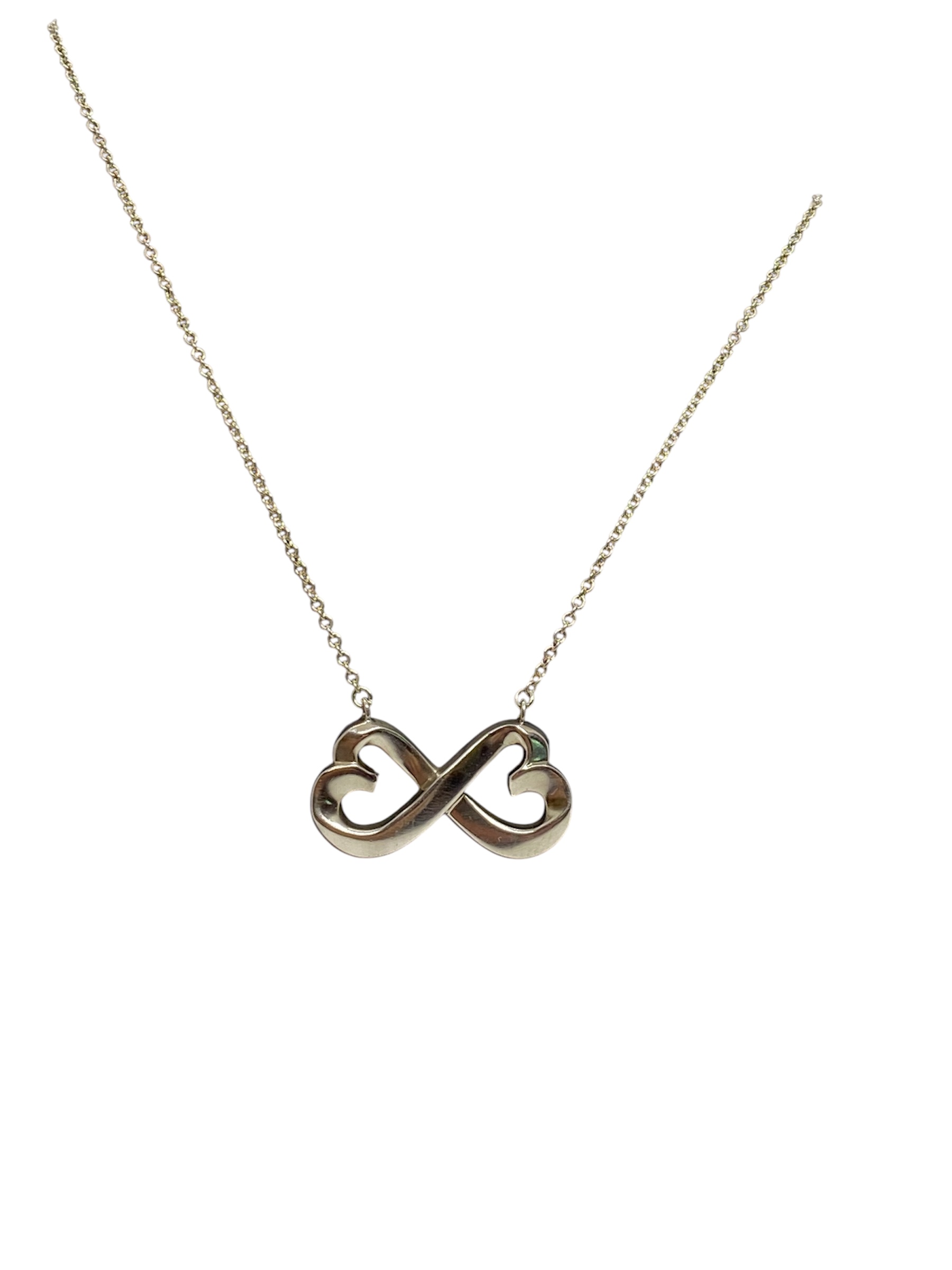 【中古】Tiffany&Co. ティファニー SV925 ダブルラビングハート ネックレス レディース ブランド ABランク｜ブランド美のや　店