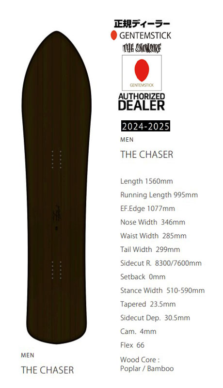 楽天市場】24-25 GENTEMSTICK ゲンテンスティック スノーボード THE