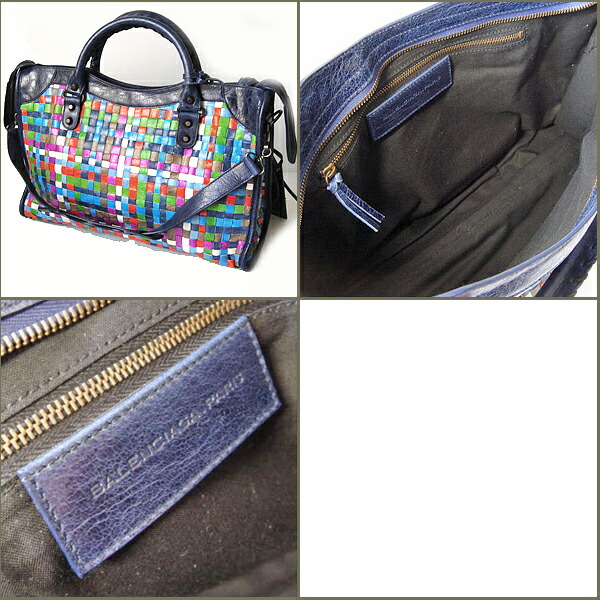 Balenciaga Bag The City Intrecciato Multi X Navy 115748 Brand New Balenciaga Bag The City Intrecciato Multi X Navy 115748 Brand New