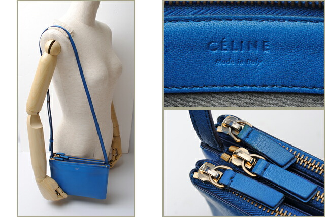 Import P I T Celine Shoulder Bag Clutch Celine Shoulder Bag Clutch 165113eta 06bb Trlo Trio Bright Blue 2 Way