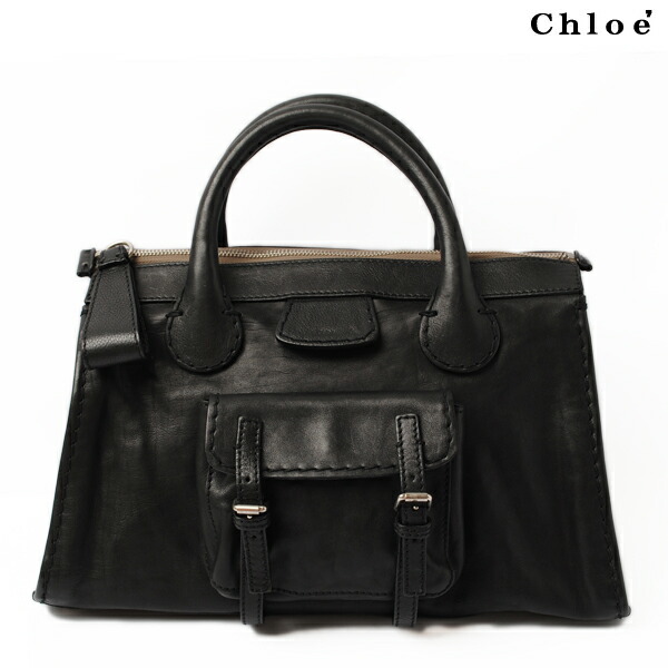 Import P I T Chloe Handbag Tote Bag Edith Leather Chloe Handbag Tote Bag Edith Leather Black