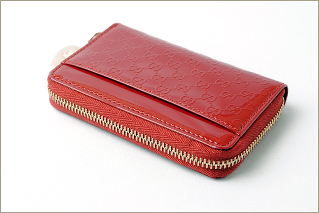 Import shop P.I.T.: Gucci wallet / coin case / card case GUCCI key ring micro Gucci sima patent ...