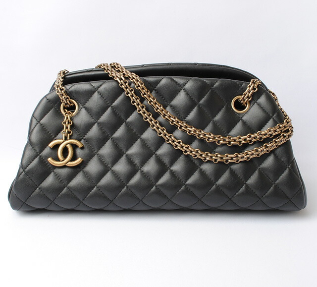 Chanel Shoulder Bag Chain Mademoie Bowling A50556 Black Bordeaux