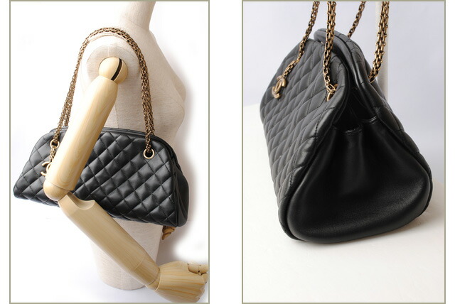 Chanel Shoulder Bag Chain Mademoie Bowling A50556 Black Bordeaux