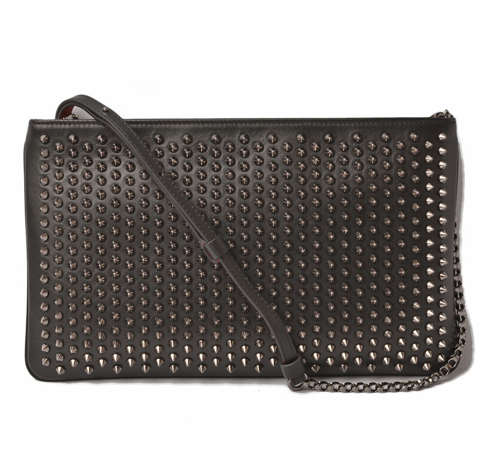 ★☆クリスチャン・ルブタン　リボンのクラッチバッグ☆★ Paloma Clutch ブラック カーフレザー - Bags - Women
