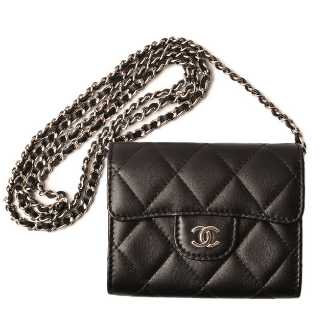 chanel small wallet on chain