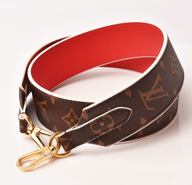 Import shop P.I.T.: Louis Vuitton shoulder strap LOUIS VUITTON band re-yell monogram / red ...