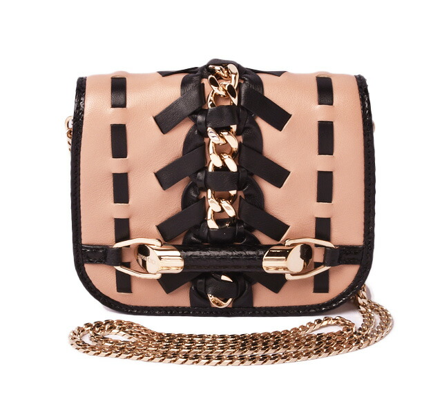 【中古】 JIMMY CHOO ジミーチュウ ブランドバッグ 未使用 中古 チェーンバッグ/クロスボディ ベージュピンク/ブラック