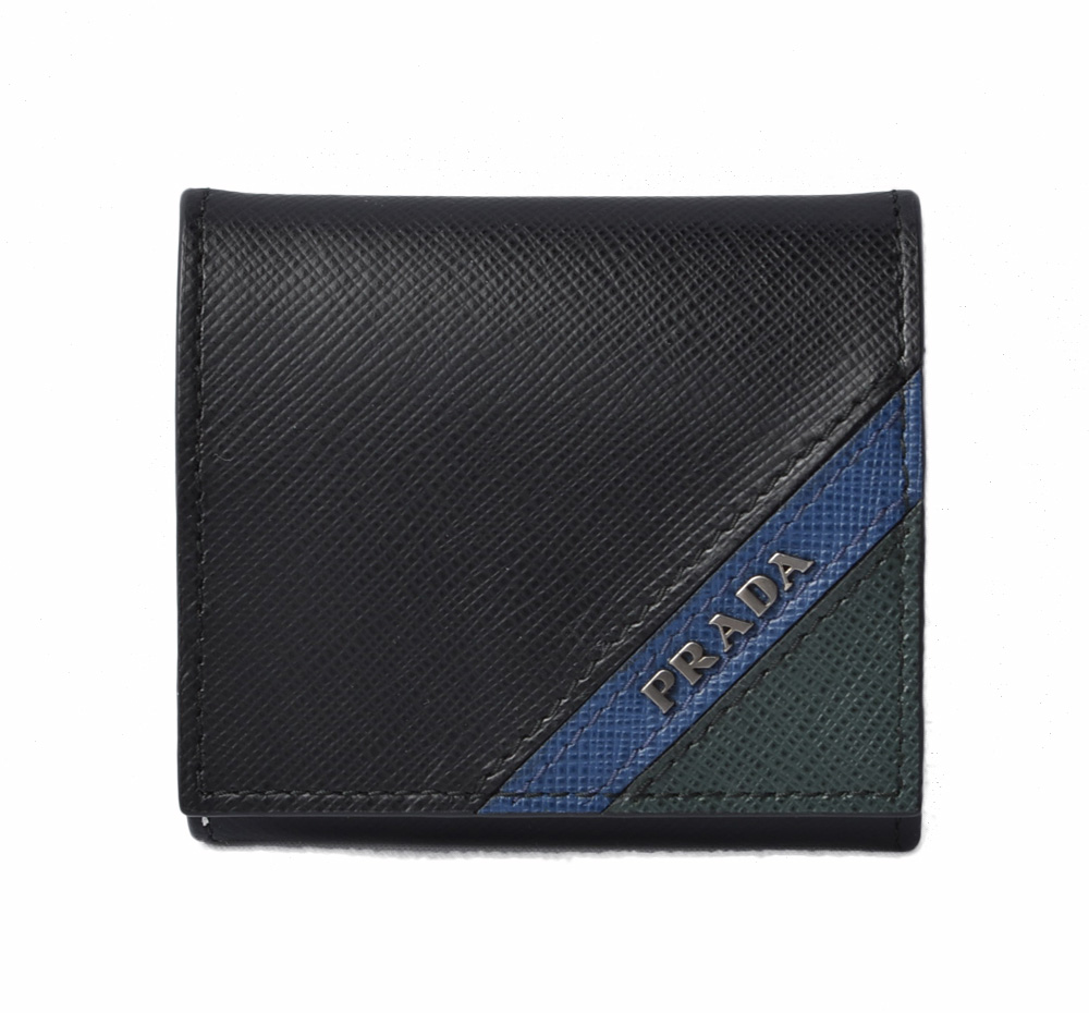 楽天市場 プラダ コインケース 小銭入れ Prada メンズ Saffiano Stripe ストライプ Nero ブラック ブルー 2mm935 未使用 中古 新生活ギフト プレゼント Import Shop P I T