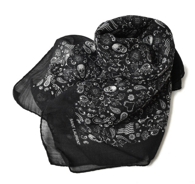 SAINT LAURENT PARIS カシミア　ショール サンローランパリ SAINT LAURENT - Saint Laurent Paris ニット ストールの通販 by