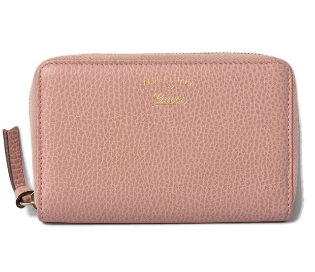 グッチ 財布 中古 GUCCI 折財布 グッチスイング レザー ライトピンク 354497【中古】