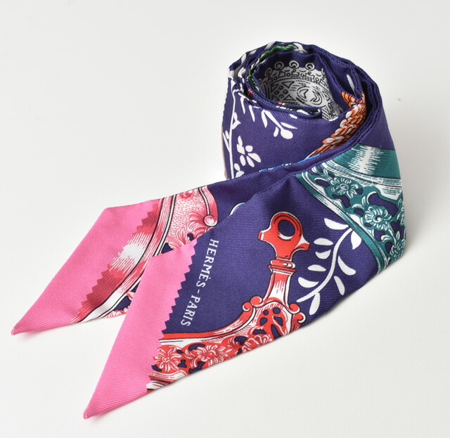 楽天市場】エルメス HERMES スカーフ ツイリー レイユールデテ ブルー