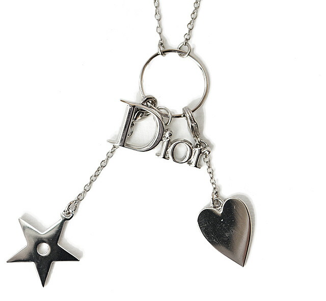 【美品】ディオール ケニーシャーフ コラボネックレス4 シルバー925 Christian Dior （新品・未使用品）クリスチャンディオール