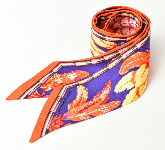 楽天市場】HERMES エルメス スカーフ ツイリー 馬銜と鎖 シルク