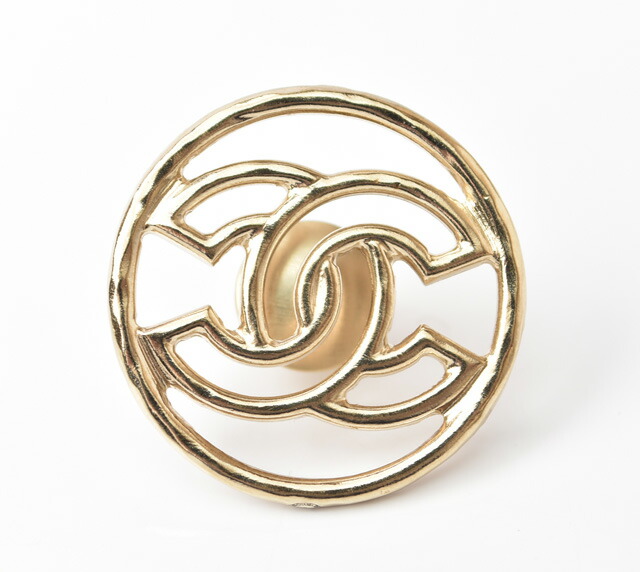 シャネル ブローチ CHANEL ピンブローチ サークル ココマーク/CC ゴールド 【中古】｜Import Shop P.I.T.