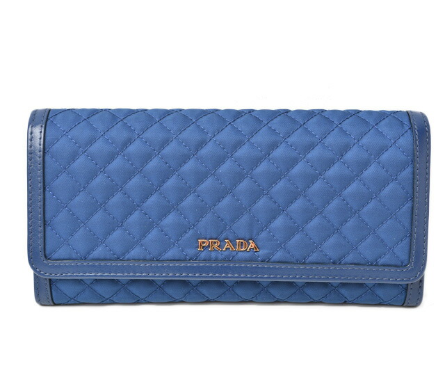 PRADA ネイビー 長財布 レザー ナイロン 1MH037 PRADA ネイビー 長財布 レザー ナイロン 1MH037