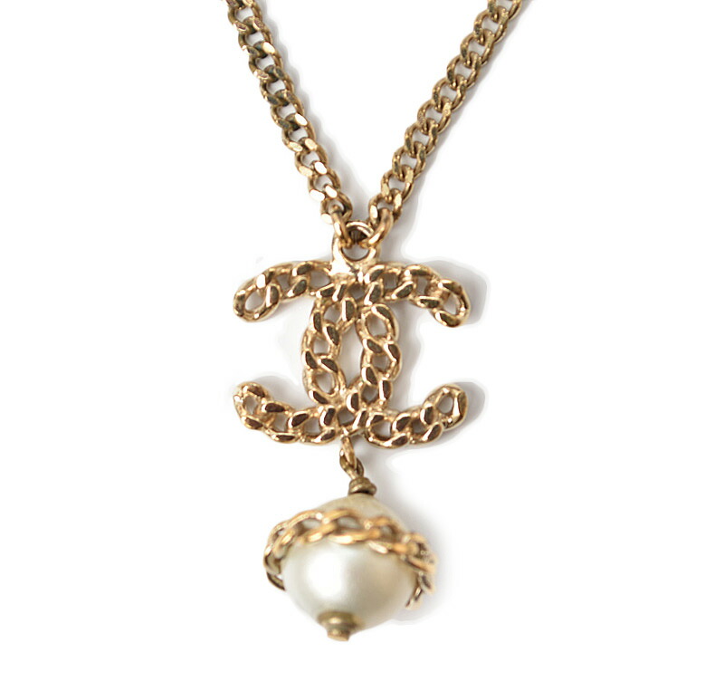 シャネル ネックレス/ペンダント CHANEL ココマーク/CC パールモチーフ ゴールド【中古】