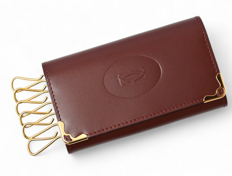 山*口様 カルティエ キーケース ボルドー　ゴールド 6連 山*口様 カルティエ キーケース ボルドー ゴールド 6連 - メルカリ