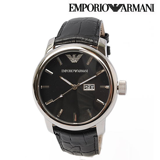 【楽天市場】EMPORIO ARMANI エンポリオ アルマーニ メンズ腕時計 クラシック ブラック AR0428【新品】【送料無料
