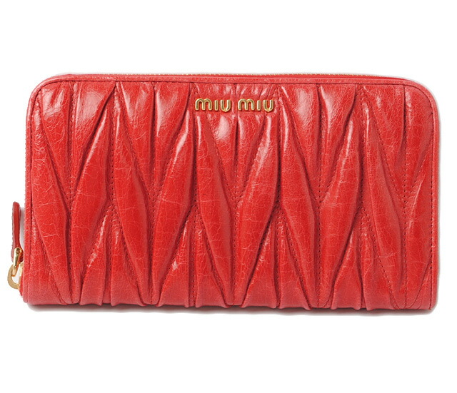 楽天市場】ミュウミュウ 財布 miumiu 長財布 ラウンドファスナー式