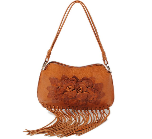 Import P I T Valentino Shoulder Bag Mexican Fringe Valentino Shoulder Bag Mexican Fringe Ticket Skin Natural Leather