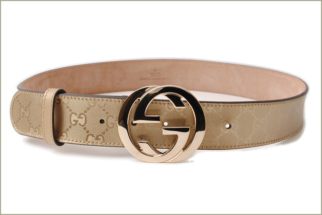 Import shop P.I.T.: Gucci belt unisex GUCCI GG buckle GG gold / metallic gold 114876 size 85 ...