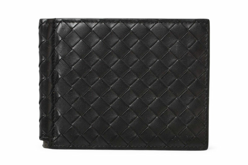 ボッテガヴェネタ 財布/マネークリップ BOTTEGA VENETA 折財布/札入れ カーフ 123180 ブラック【中古】|Import Shop P.I.T.
