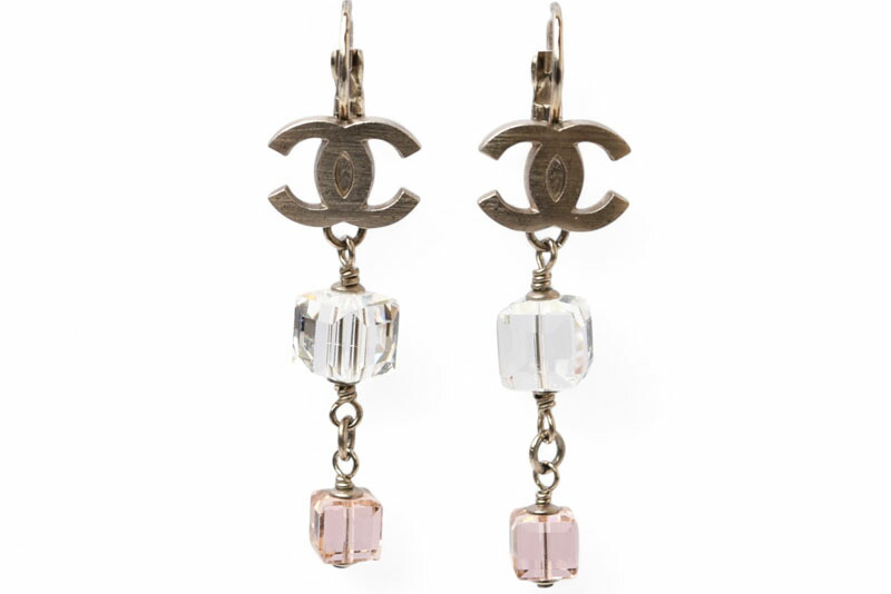 シャネル ピアス CHANEL アクセサリー CC/ロゴ クリア/ピンクキューブ 08P シルバー【中古】|Import Shop P.I.T.