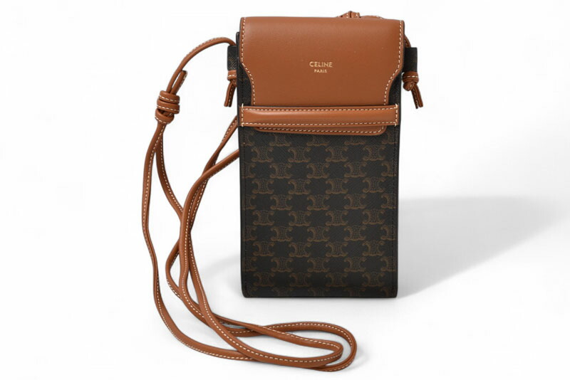 【極美品】セリーヌ トリオンフ　フォンポーチ　 斜め掛け　小物入れ　1598 CELINE - 【極美品】セリーヌ トリオンフ フォンポーチ 斜め掛け