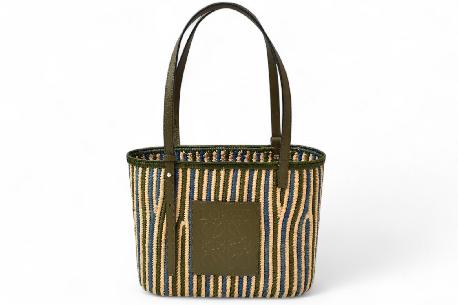 ロエベ バスケットバッグ/かごバッグ スモール 日本未発売カラー LOEWE/ネッタポルテ バッグ カーキ系【中古】