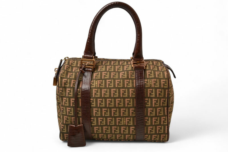 フェンディ　ボストンバッグ　カデナ　ズッキーノ　2way ショルダーブラウン　茶 楽天市場】FENDI フェンディ ズッキーノ ズッカ柄 ボストン