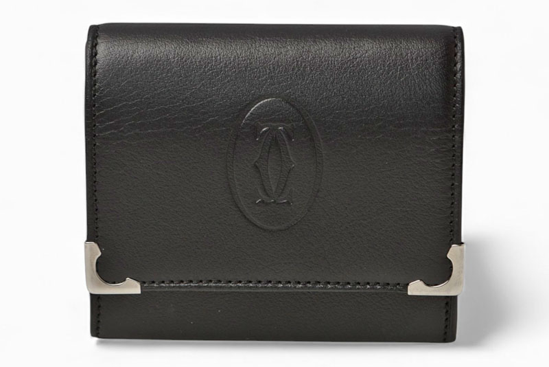 新品未使用 Cartier マスト ドゥ レザー ケース 小銭入れ 黒 未使用に近い】カルティエ コインケース《マストドゥカルティエ