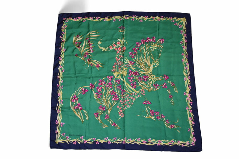 楽天市場】エルメス カレ90 H d Origny 花咲く馬 スカーフ シルク