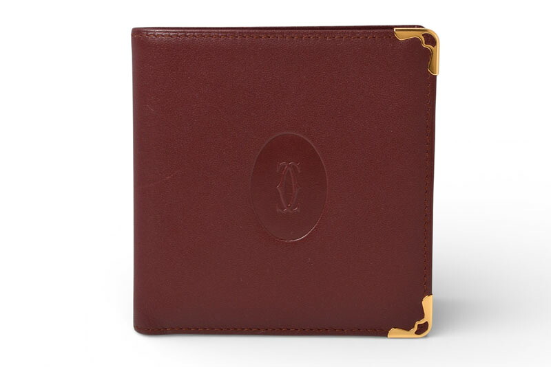 カルティエ 折財布/二つ折り財布 ヴィンテージ Cartier メンズ マスト ドゥ カルティエ ボルドー 73184192【中古】