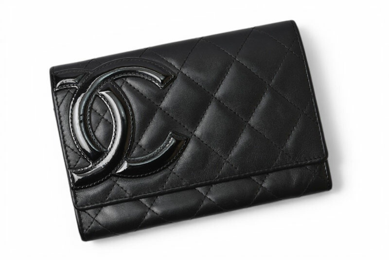 シャネル 財布/二つ折 CHANEL 折財布 カンボン A26722 ブラック/ブラック【中古】｜Import Shop P.I.T.