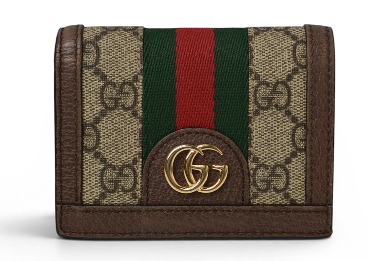 グッチ ミニ財布/二つ折り GUCCI 折財布 GGブラウン/ベージュ523155 Ophidia/オフィディア GGスプリーム【中古】｜Import Shop P.I.T.