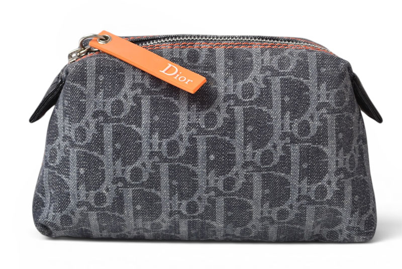 クリスチャンディオール ポーチ/化粧ポーチ Christian Dior フライトライン トロッター デニム ネイビー【中古】｜Import Shop P.I.T.