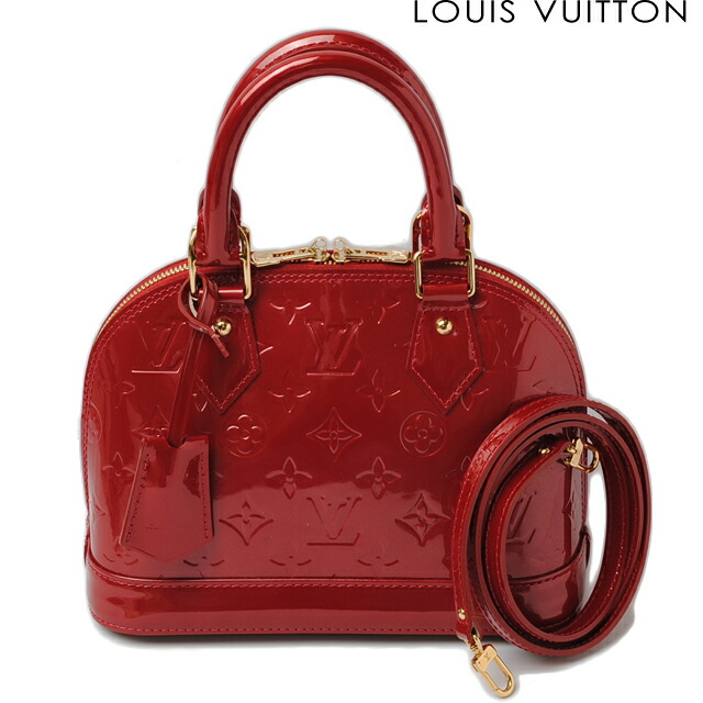 Import P I T Louis Vuitton Shoulder Bag Handbag Louis Vuitton Shoulder Bag Handbag Alma Bb M90174 Strap Vernis Cerise