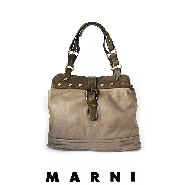 【送料無料】マルニ　MARNI　ショルダーバッグ　ソフトレザー/カーキ　【中古】｜Import Shop P.I.T. 35,620円